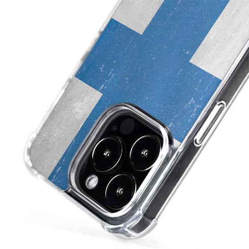 Finland Flag Distressed iPhone 13 Pro MagSafe Case